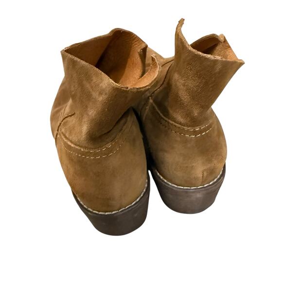 Madewell Brown Suede Leather Pull-On Western Cowgirl Ankle Boots Size 8 - Picture 4 of 7